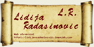 Lidija Radašinović vizit kartica